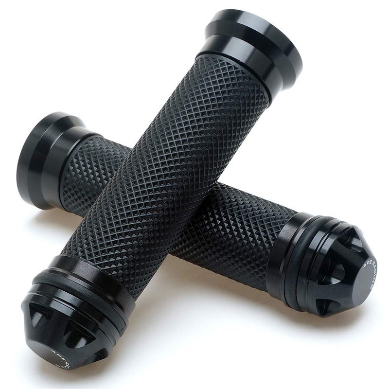 APE RACING Motorcycle 7/8" Hand Grips - Universal Gel Rubber CNC Billet Aluminum Handlebar Grip With Bar End For 7/8" Handle bar ATV Motorcycle - Image 1